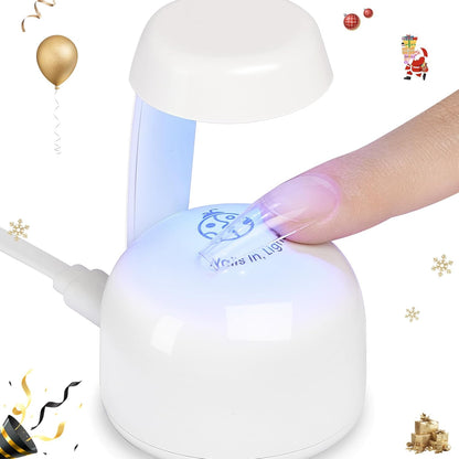 Beetles Mini UV LED Nail Lamp – Minimalist Vanity Organizer for Clean Bedroom Aesthetic, Quiet Gel Curing for Daily Use