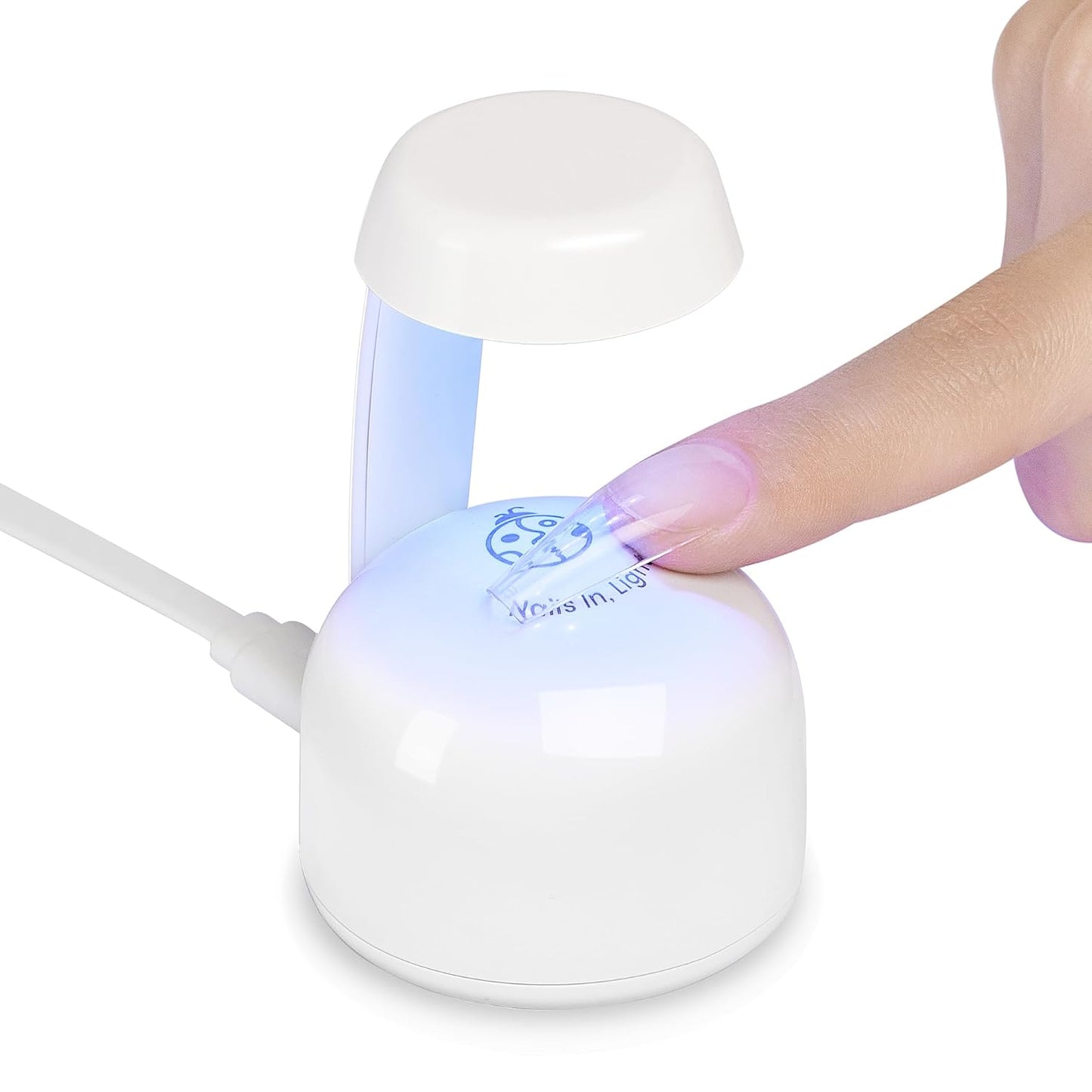 Beetles Mini UV LED Nail Lamp – Minimalist Vanity Organizer for Clean Bedroom Aesthetic, Quiet Gel Curing for Daily Use
