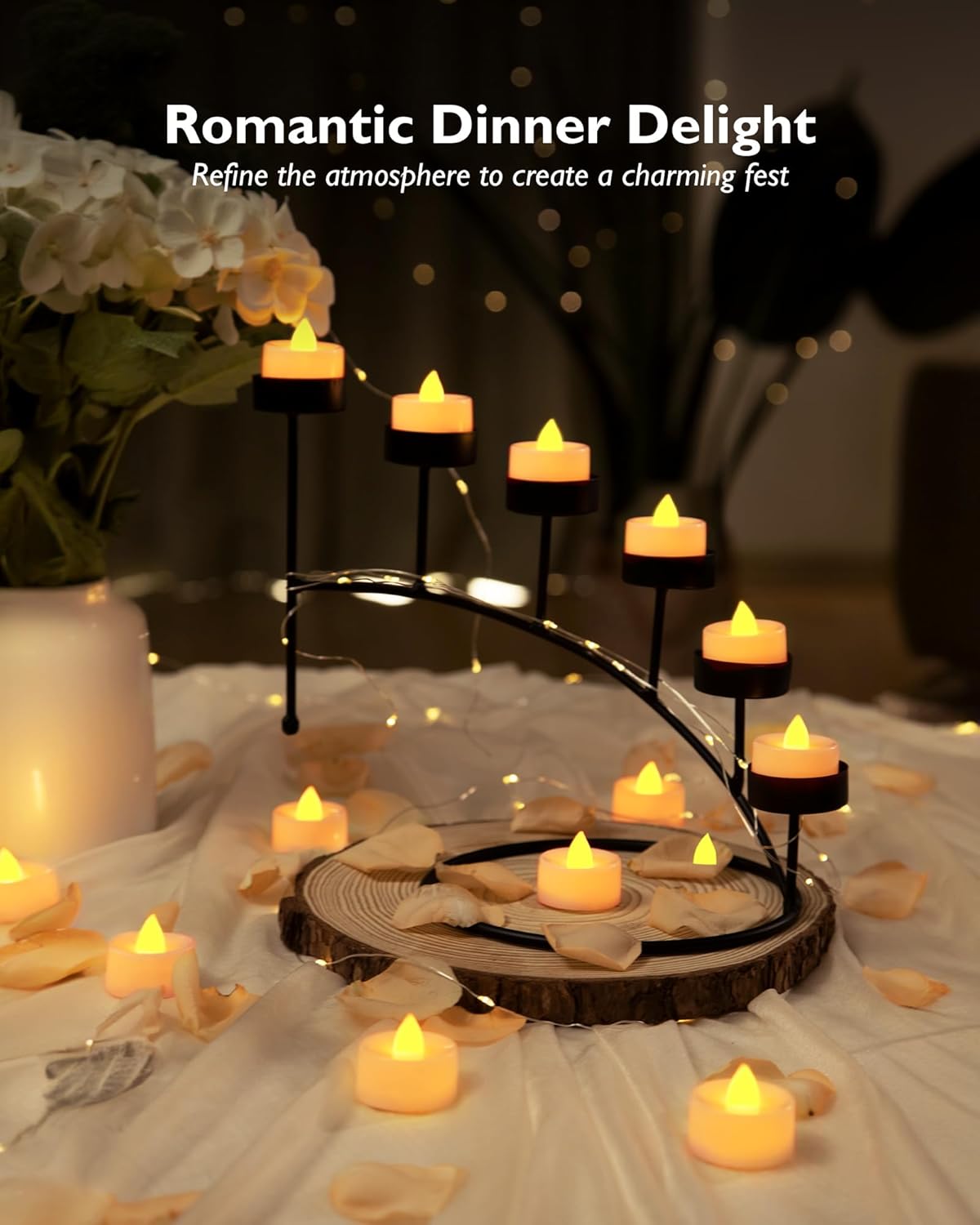 BEICHI Flameless Tea Lights with Timer – Thoughtful Housewarming and Birthday Gift for Her, Pack of 12 Warm Yellow