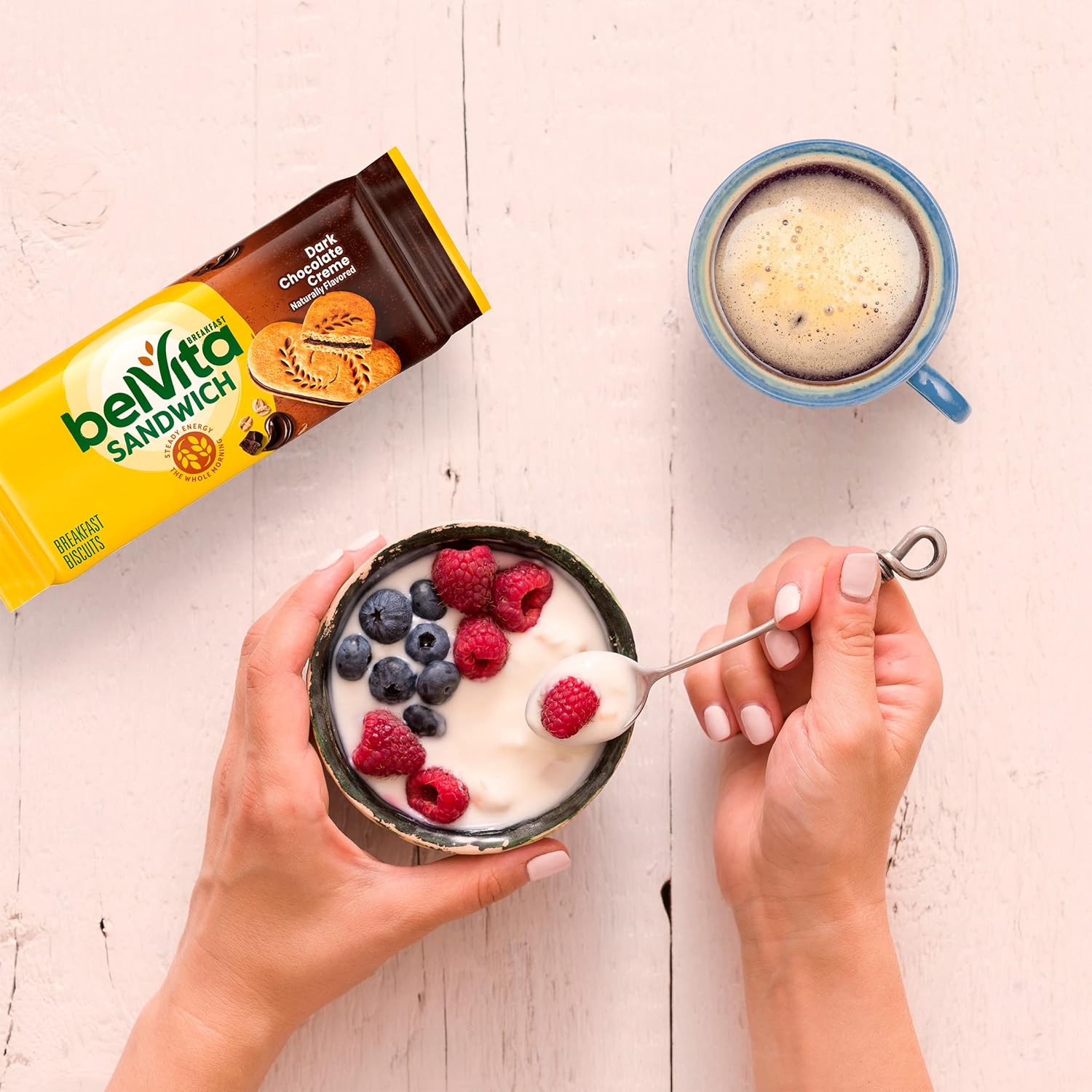 belVita Breakfast Biscuit Sandwiches – Office Desk Snack for Mid-Morning Focus, Dark Chocolate Creme 12-Pack