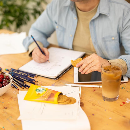 belVita Breakfast Biscuits Golden Oat, Value Pack of 12 — Steady-Energy Morning Fuel for Commute and Office Desk