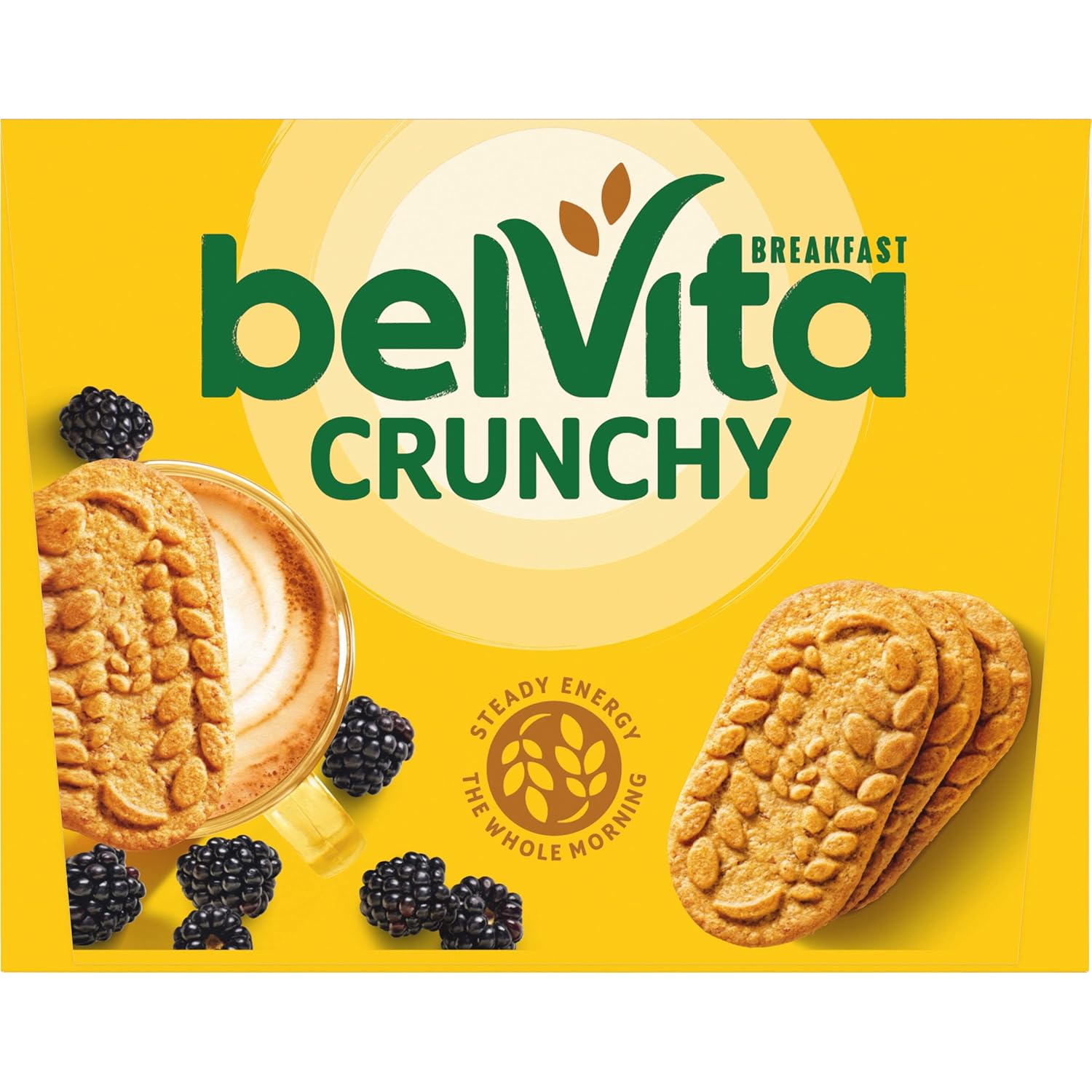 belVita Breakfast Biscuits Golden Oat, Value Pack of 12 — Steady-Energy Morning Fuel for Commute and Office Desk