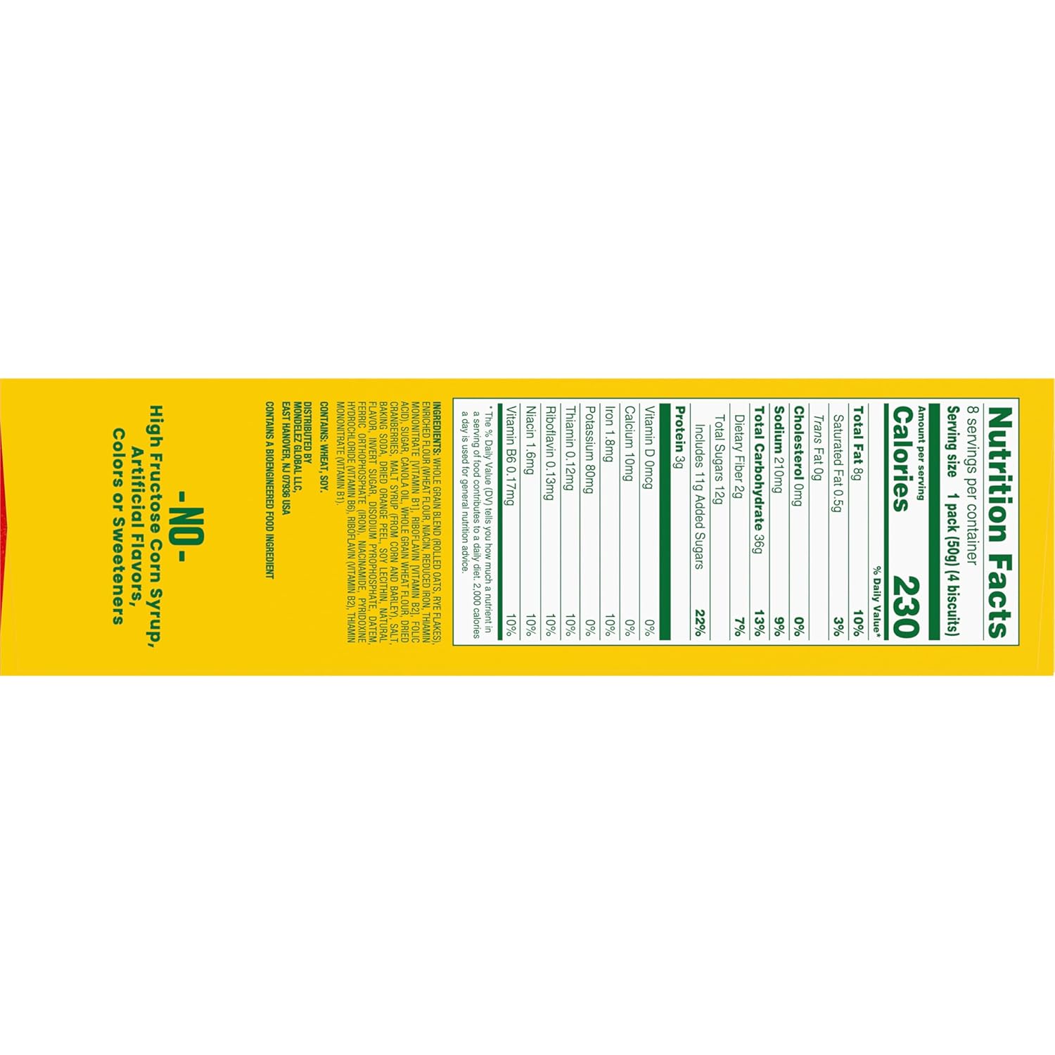 belVita Cranberry Orange Breakfast Biscuits – Office Desk Snack for Steady Morning Focus, 8 Packs of 4 Crunchy Bars
