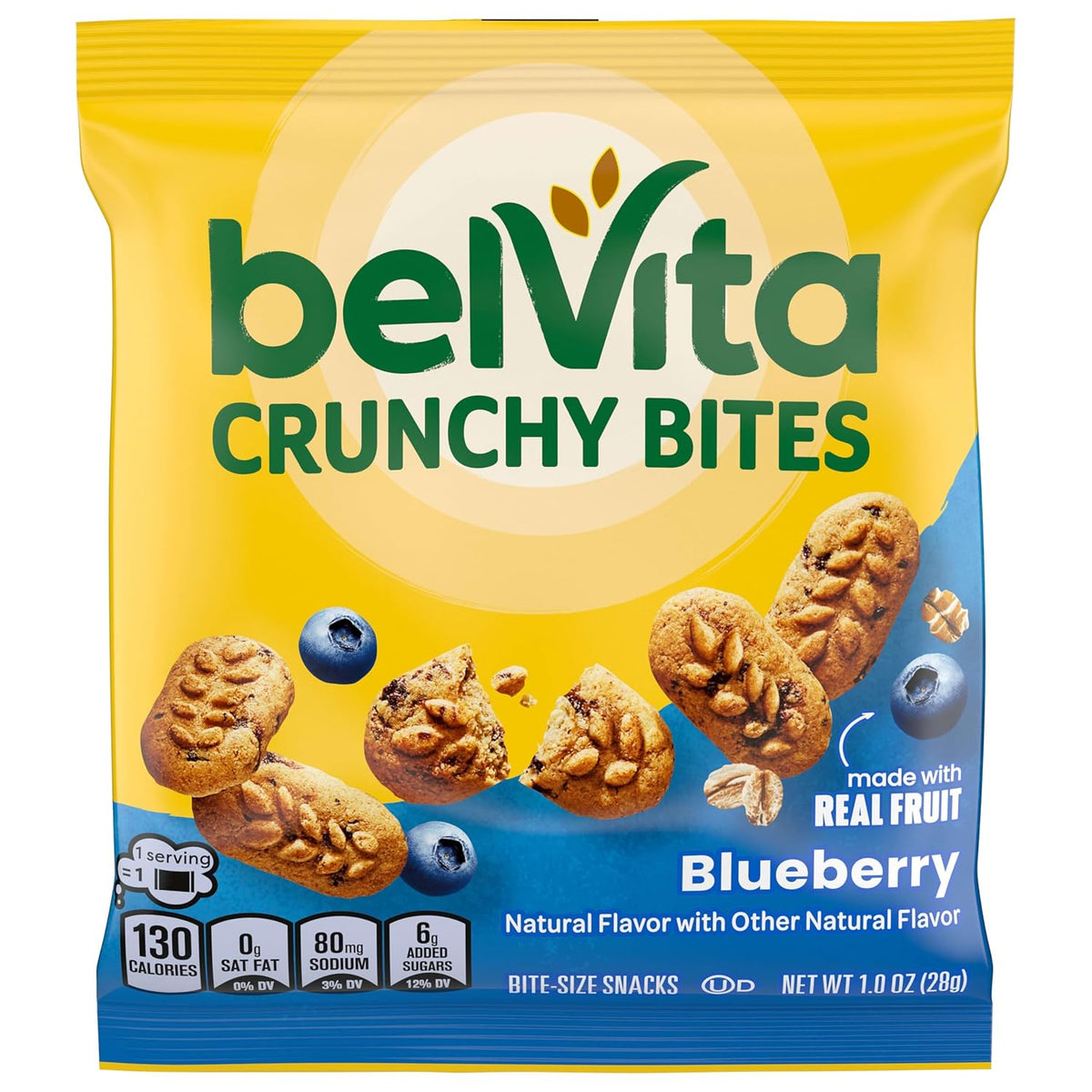 belVita Crunchy Bite Size Snacks Variety Pack – One-Handed Desk-Side Snack for Back-to-Back Meetings