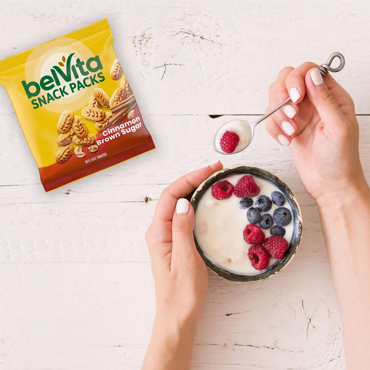 belVita Crunchy Bite Size Snacks Variety Pack – One-Handed Desk-Side Snack for Back-to-Back Meetings