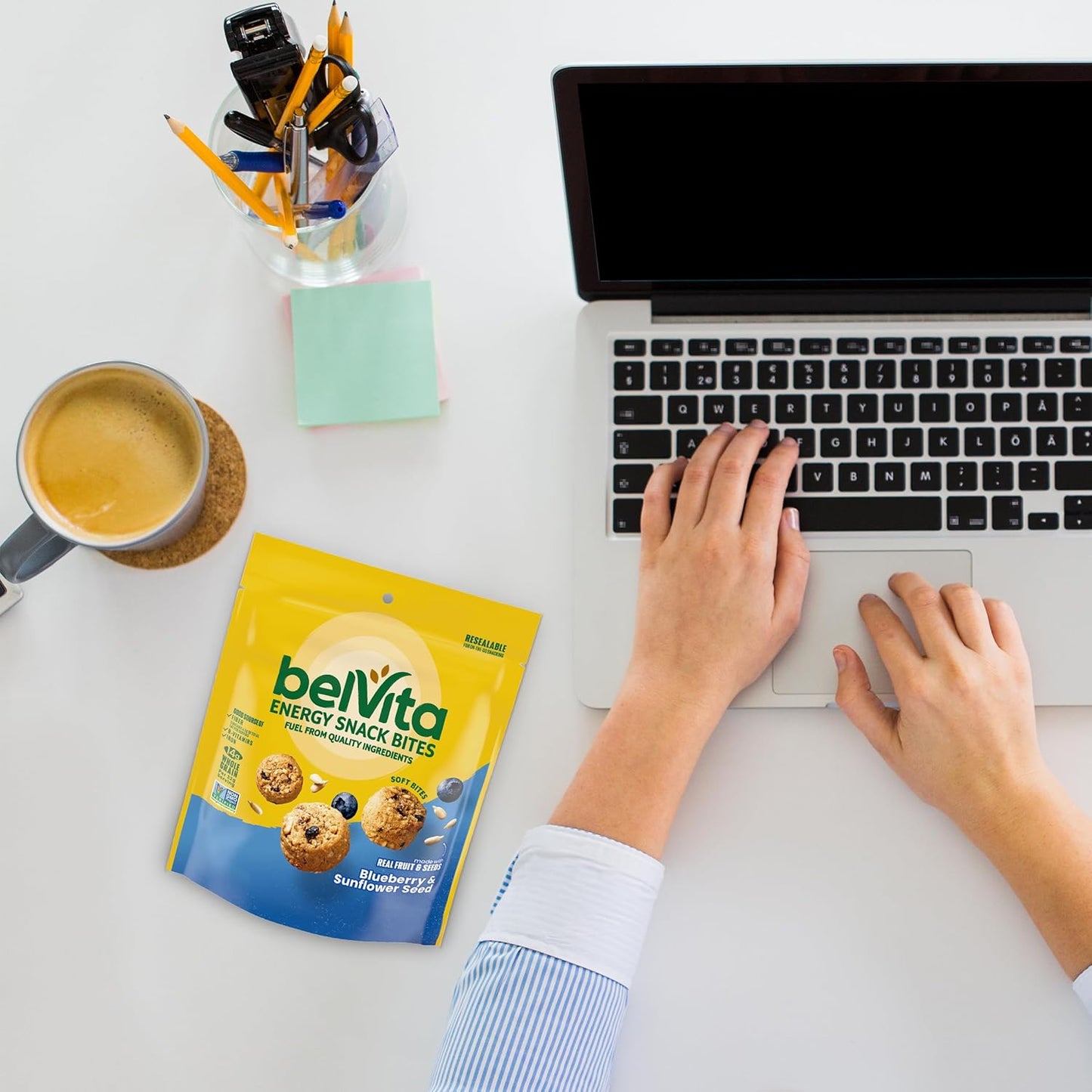 belVita Energy Snack Bites Blueberry Sunflower Seed – Morning Desk Snack for Office Focus