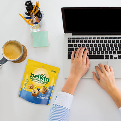 belVita Energy Snack Bites Blueberry Sunflower Seed – Morning Desk Snack for Office Focus