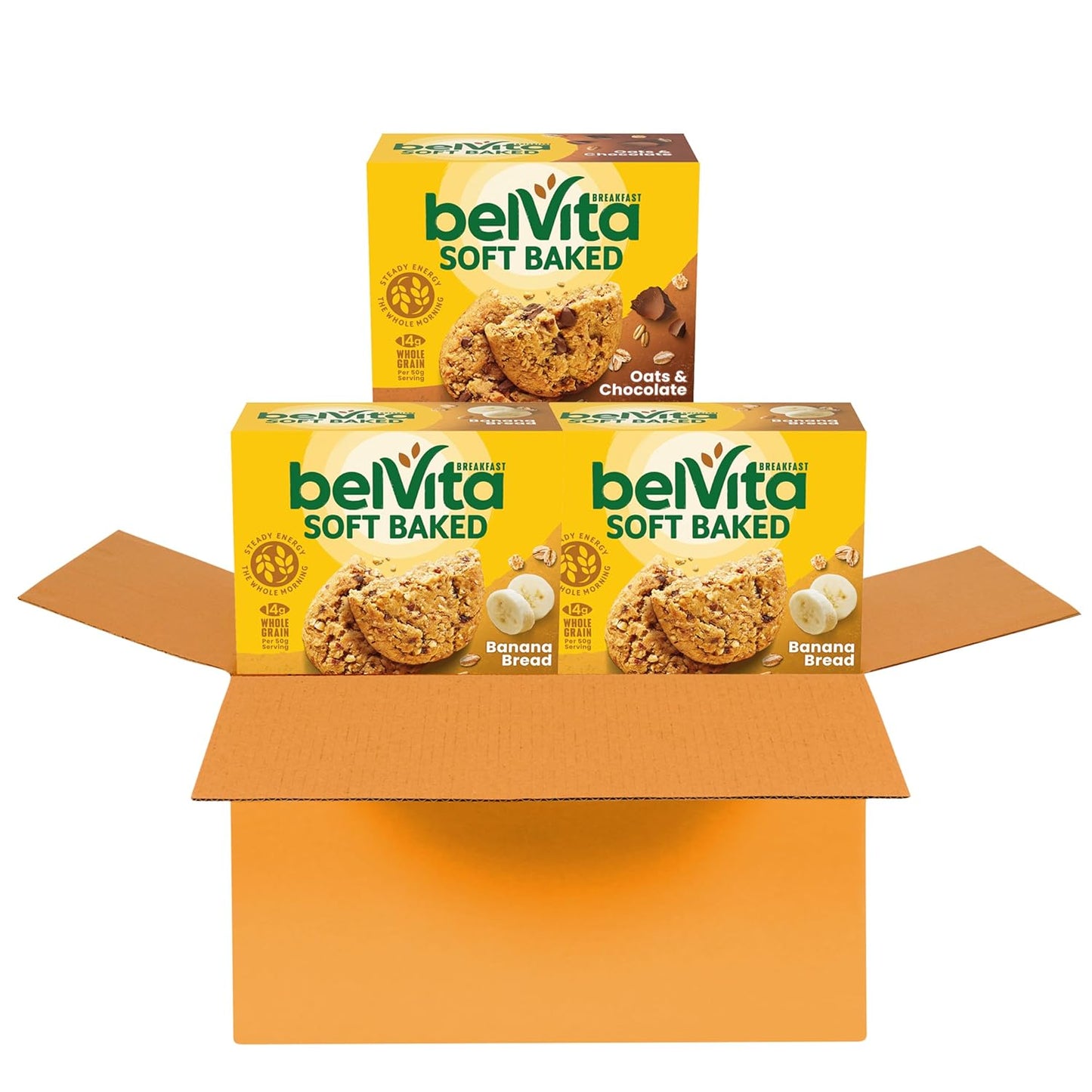 belVita Soft Baked Breakfast Bars Variety Pack – Grab-and-Go Office Breakfast for Busy Workday Mornings