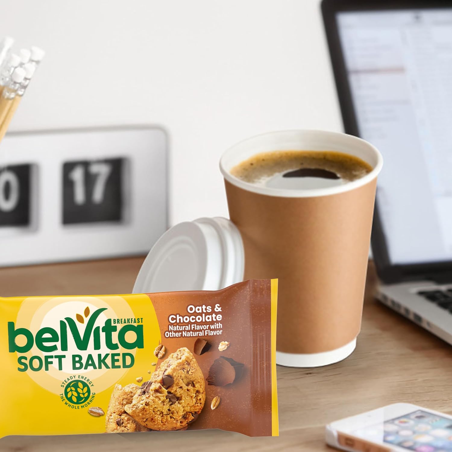 belVita Soft Baked Breakfast Bars Variety Pack – Grab-and-Go Office Breakfast for Busy Workday Mornings