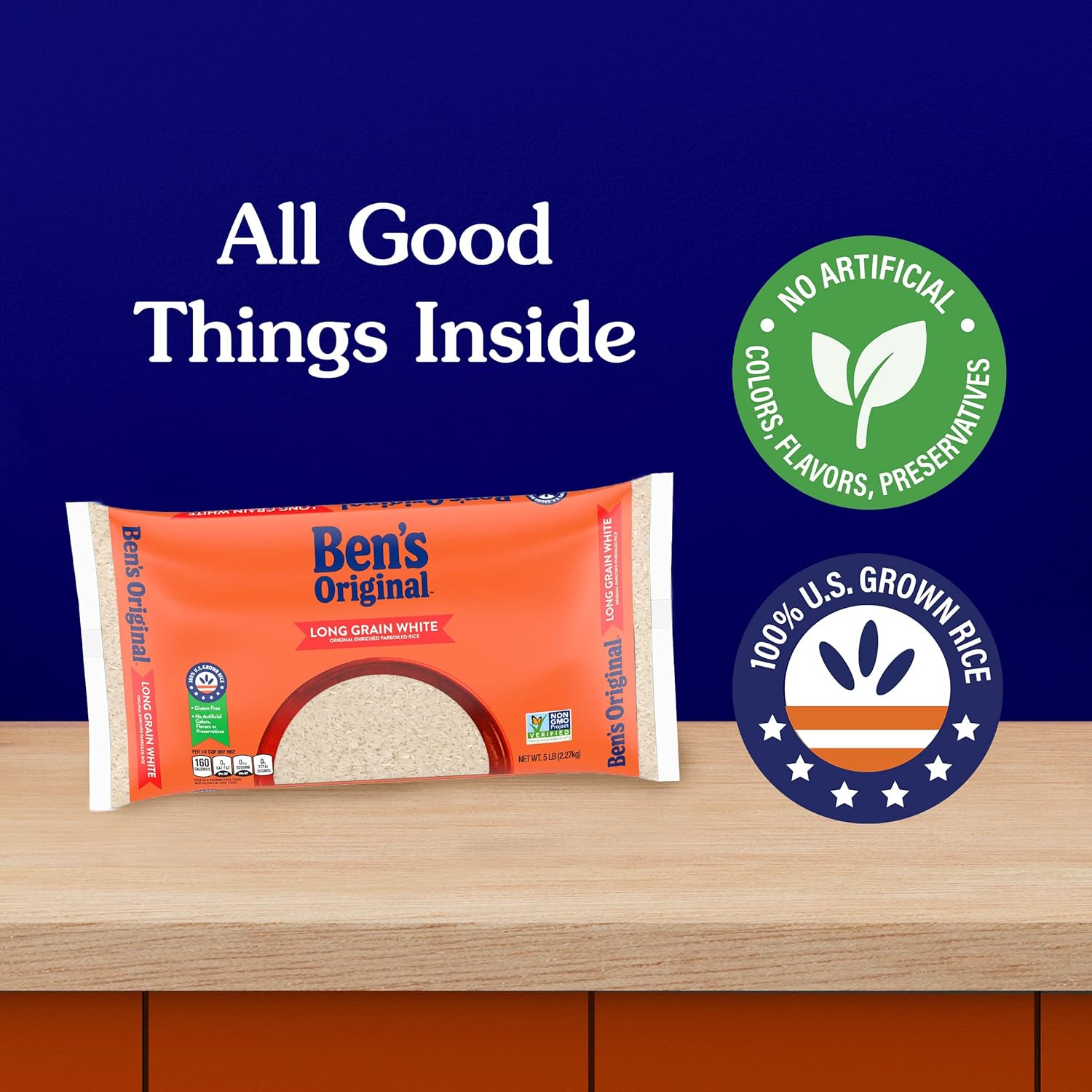 BEN'S ORIGINAL Converted Rice, 80 oz Bag – Fast-Cooking Pantry Staple for Busy Home Cooks and Batch-Cooking Sessions