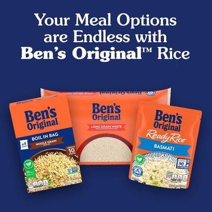 BEN'S ORIGINAL Parboiled Rice 10 lb – 20-Minute Stovetop Base for Quick Weeknight Meal Prep