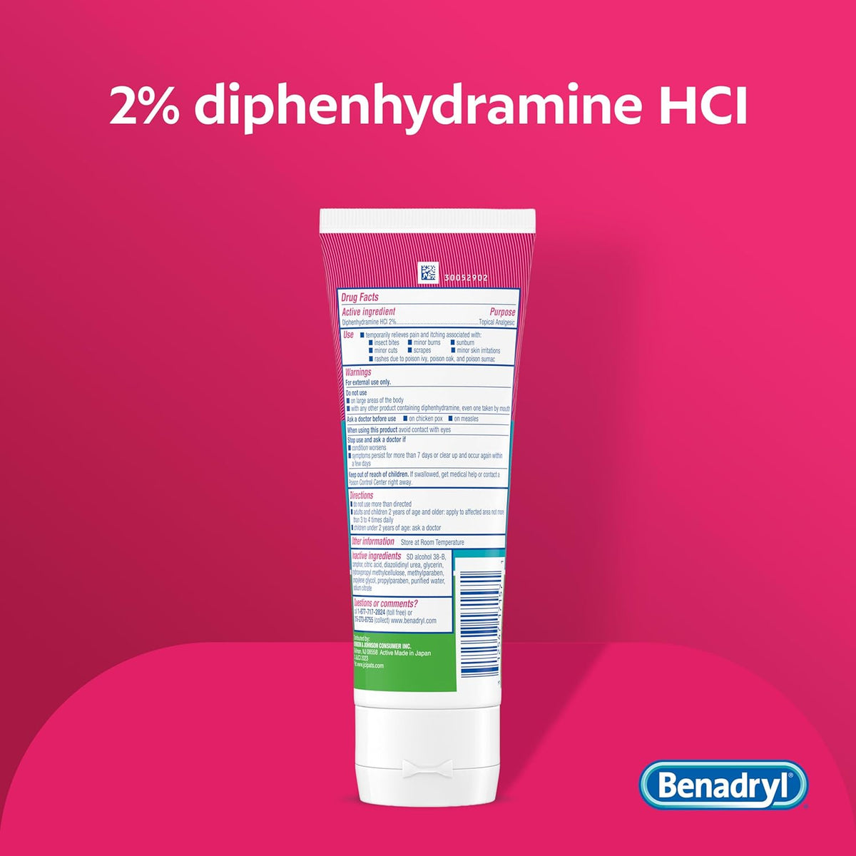 Benadryl Itch Relief Gel Extra Strength – Gentle Topical Analgesic for Kids' Sunburns and Insect Bites, 3.5 fl oz