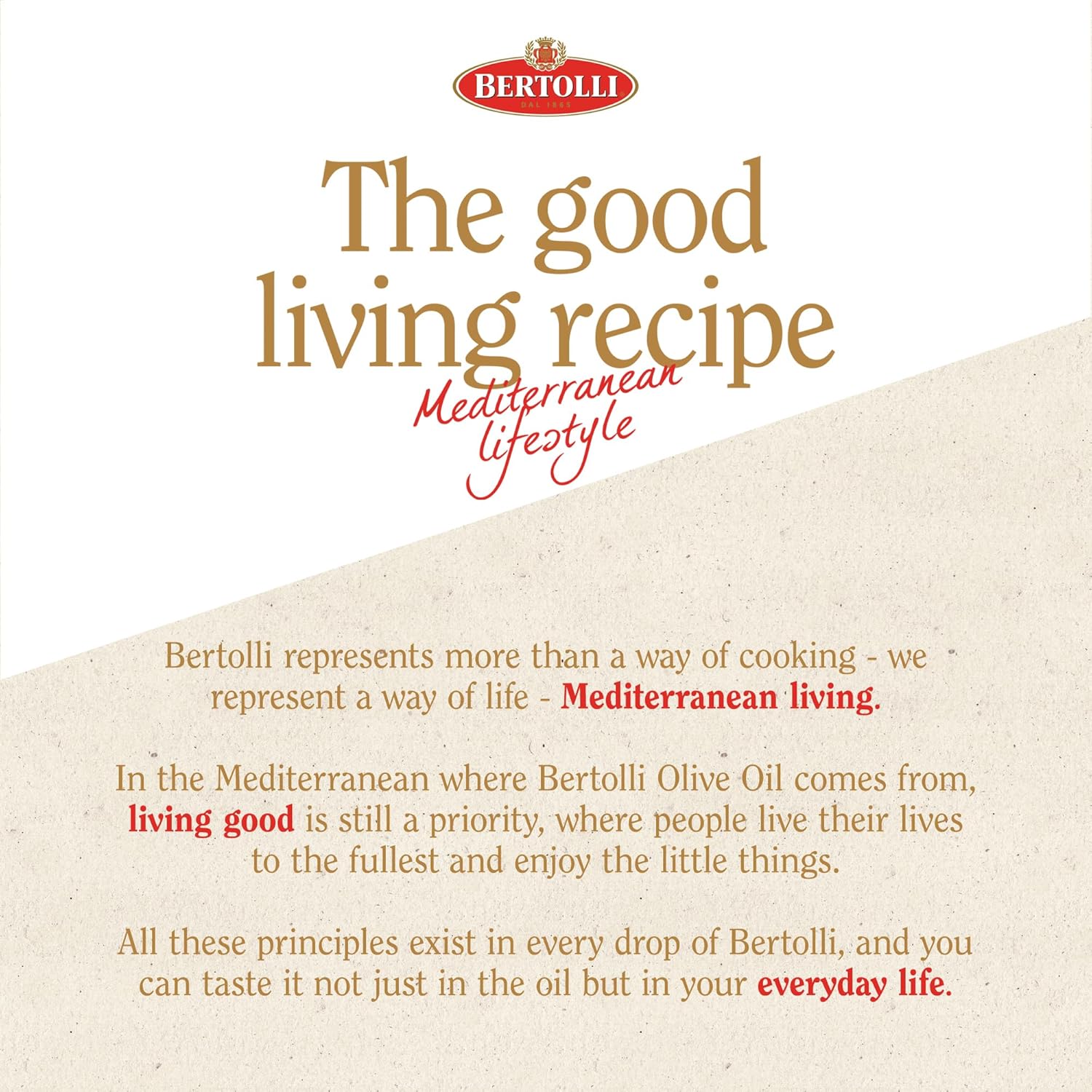 Bertolli Extra Virgin Olive Oil Rich Taste 32 fl oz – Patio Dining Essential for Al Fresco Entertaining