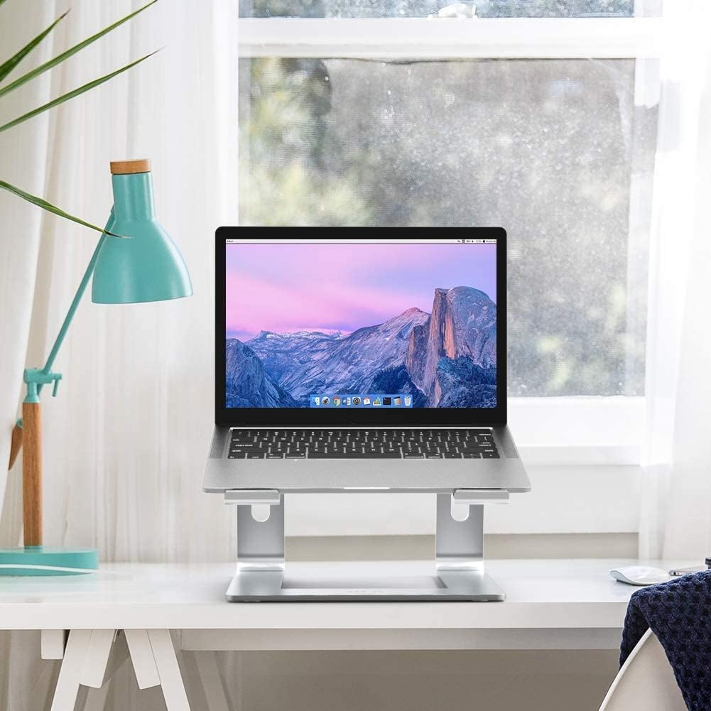 BESIGN LS03 Detachable Laptop Mount – Minimal Computer Riser for Capsule Workstations and Neutral Home Offices, 10-15.6"