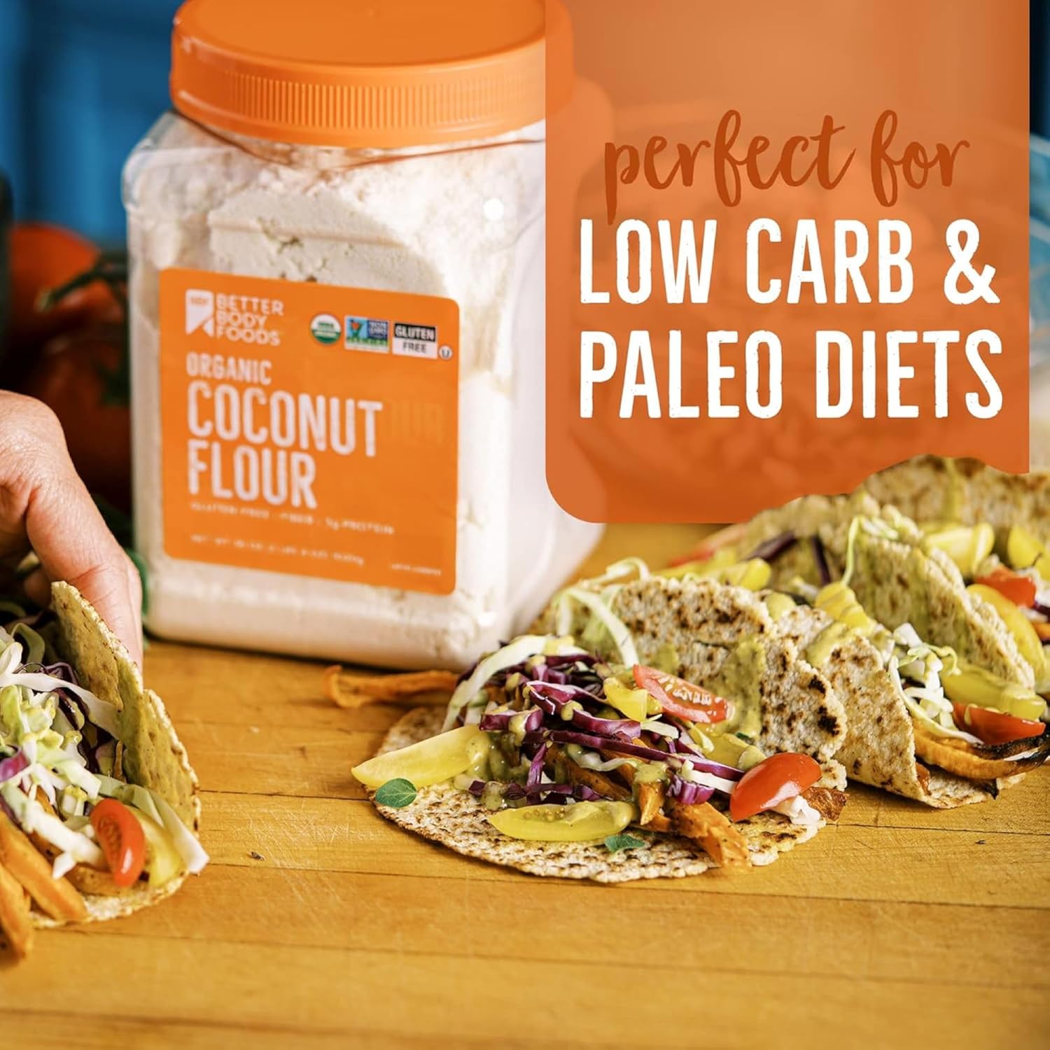 BetterBody Foods Organic Coconut Flour for Kid-Friendly Lunchbox and Family Baking