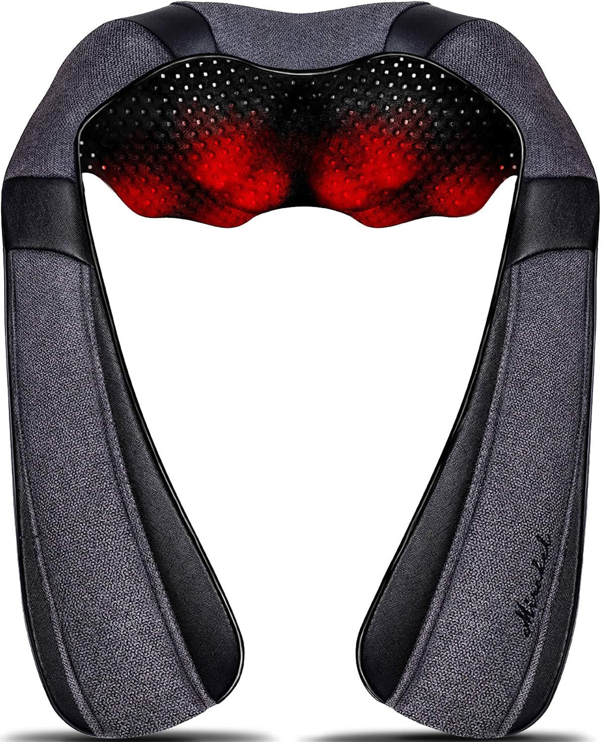 bi-directional rotation kneading massage heads with one-button direction switch