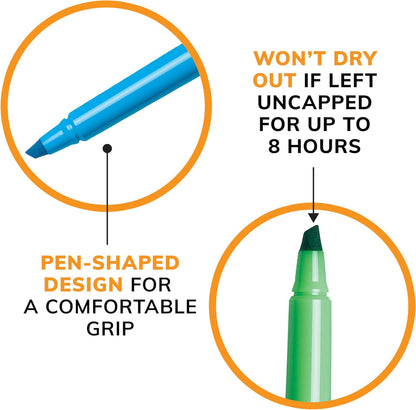 BIC Brite Liner Highlighters Chisel Tip – Deep Work Highlighters for Textbook Review and Study Sessions, 8-Hour Cap-Off