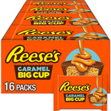 REESE'S Big Cup Caramel Milk Chocolate Candy Packs – Seasonal Gift Treats for Halloween Trick-or-Treat Bowls and Holiday Gift Bags