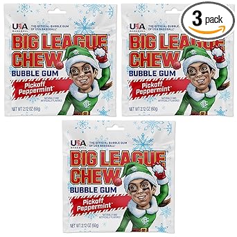 Big League Chew Cotton Candy Bubble Gum 3-Pack - Little League Dugout Snack and Youth Baseball Goody Bag Filler