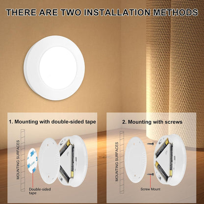 BIGMONAT LED Puck Light – Flameless Tap Light for Kids Rooms, Hallways, and Bathrooms, Cool to the Touch Battery Powered