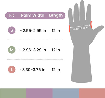 Birthday Gift for Busy Homemakers, 4 Pairs Reusable Natural Rubber Dishwashing Gloves with Non-Slip Grip and Color-Coded Cleaning Zones