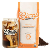 Bizzy Organic Cold Brew Coffee – Resealable Neutral Packaging Bulk Brew for Streamlined Coffee Stations