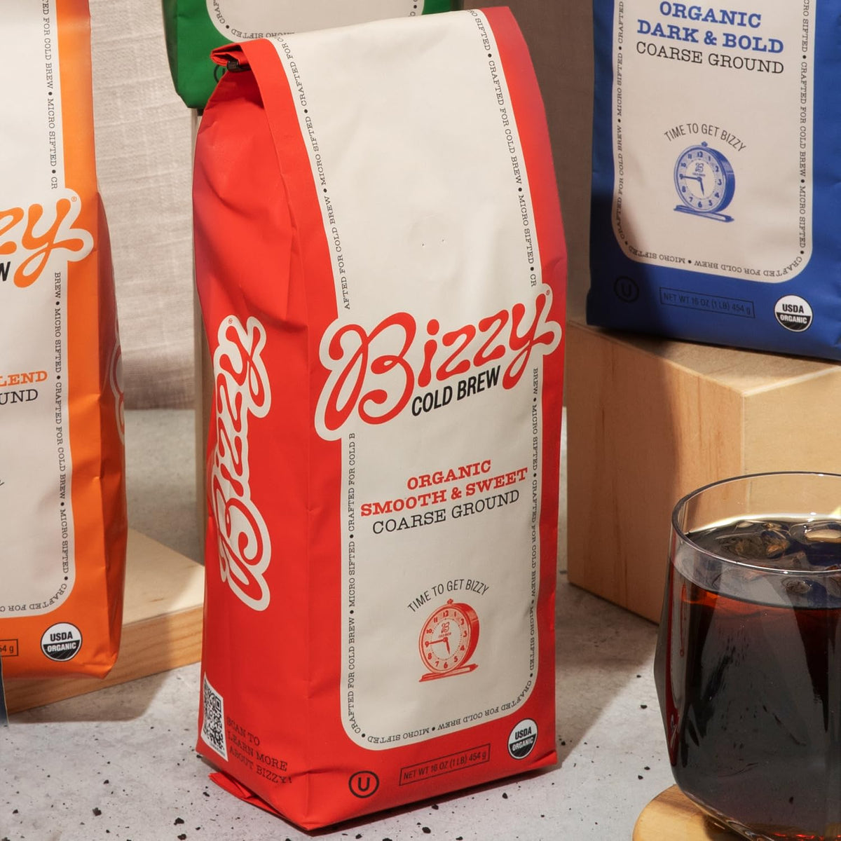 Bizzy Organic Cold Brew Coffee – Resealable Neutral Packaging Bulk Brew for Streamlined Coffee Stations