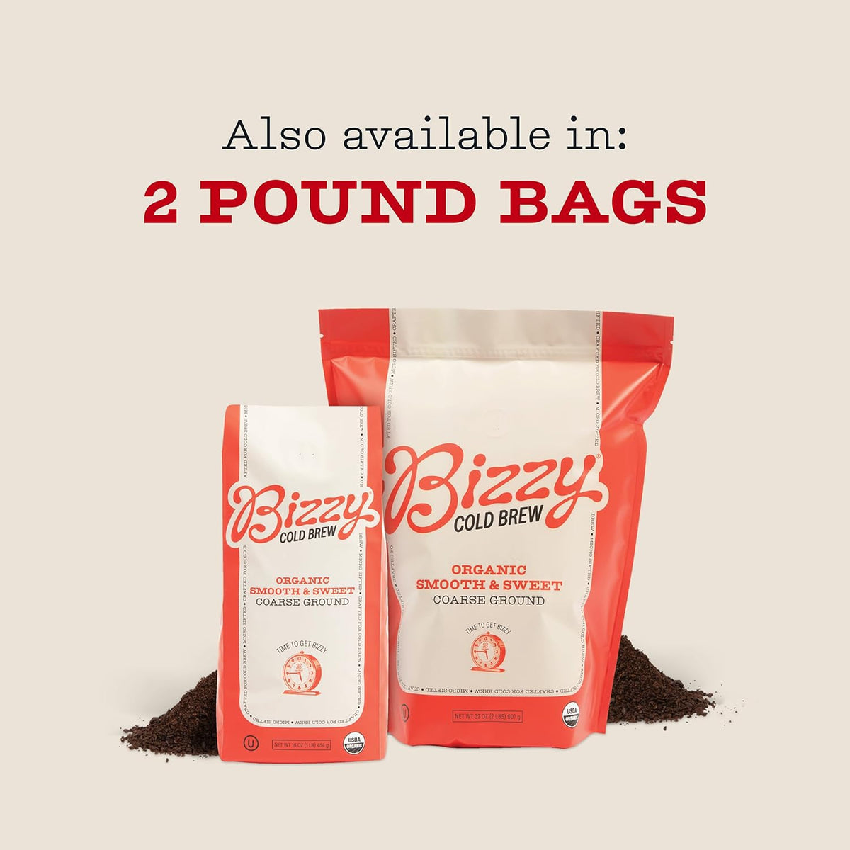 Bizzy Organic Cold Brew Coffee – Resealable Neutral Packaging Bulk Brew for Streamlined Coffee Stations