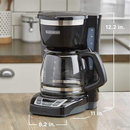 BLACK+DECKER 12-Cup Programmable Coffee Maker, Useful Gift for College Students and First-Time Apartment Renters