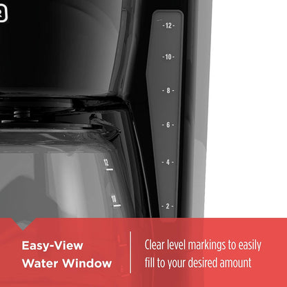 BLACK+DECKER 12-Cup Programmable Coffee Maker, Useful Gift for College Students and First-Time Apartment Renters