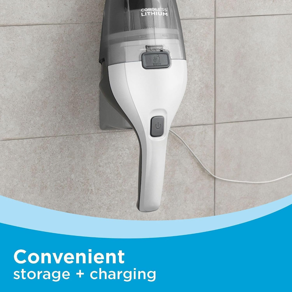 BLACK+DECKER dustbuster Compact Hand Vacuum – Neutral-Toned Wall-Mount Cleaner for Intentional, Less-Is-More Homes