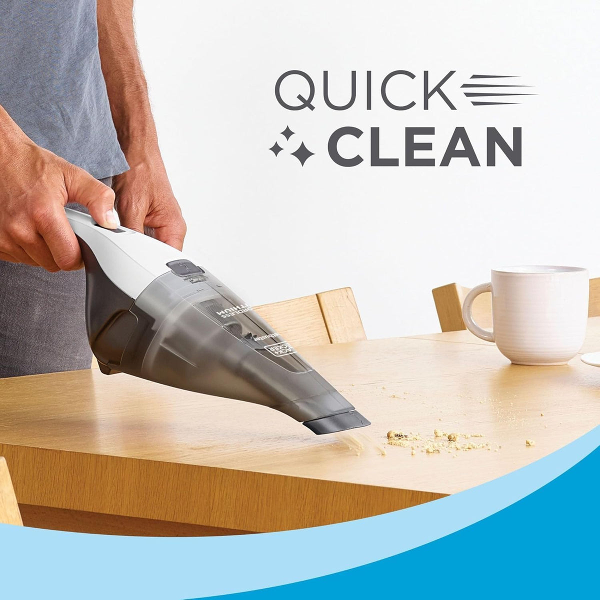 BLACK+DECKER dustbuster Compact Hand Vacuum – Neutral-Toned Wall-Mount Cleaner for Intentional, Less-Is-More Homes