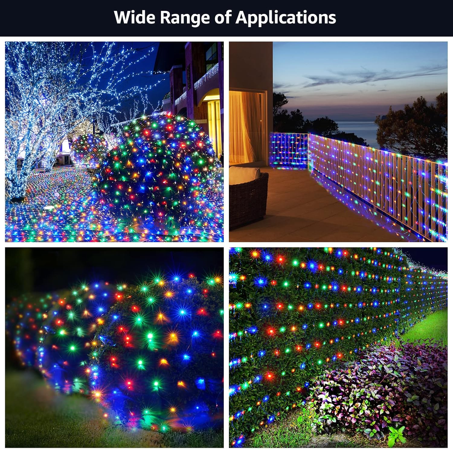BlcTec Christmas Net Lights 200 LED – Cozy Living Room Accent with 8 Lighting Modes and Memory Timer for Year-Round Decor