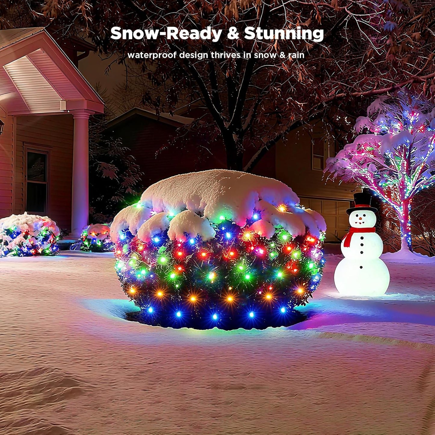 BlcTec Christmas Net Lights – Thoughtful Holiday Gift for Gardeners and Home Decorators, 176 LED Mesh with 8 Modes and Timer
