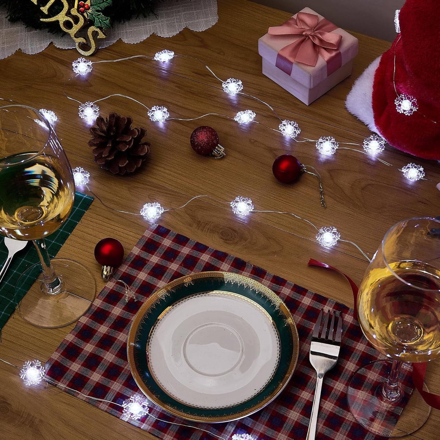 BlcTec Snowflake String Lights – Thoughtful Birthday Gift for Her with Cozy Cool White Glow