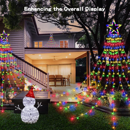 BlcTec Waterfall Christmas Lights – All-Weather Patio and Garden Décor for Yard Walkways and Rooflines