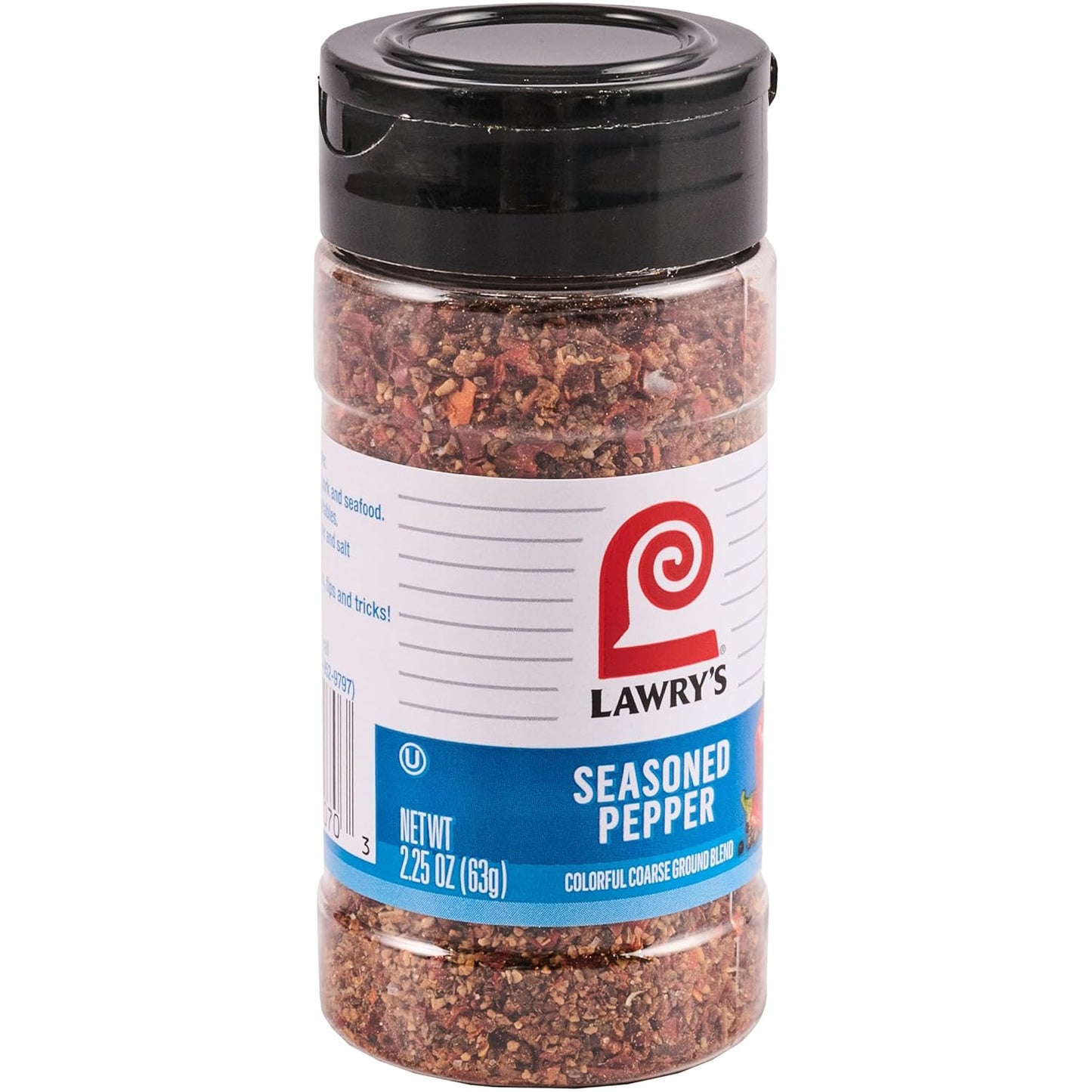 blend of cracked black pepper, sweet red bell peppers, and select spices