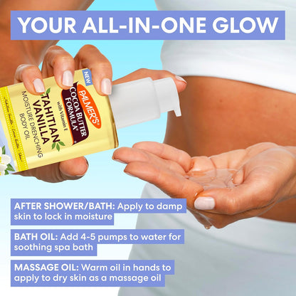 blend of shea butter, cocoa butter, and vitamin e for skin nourishment