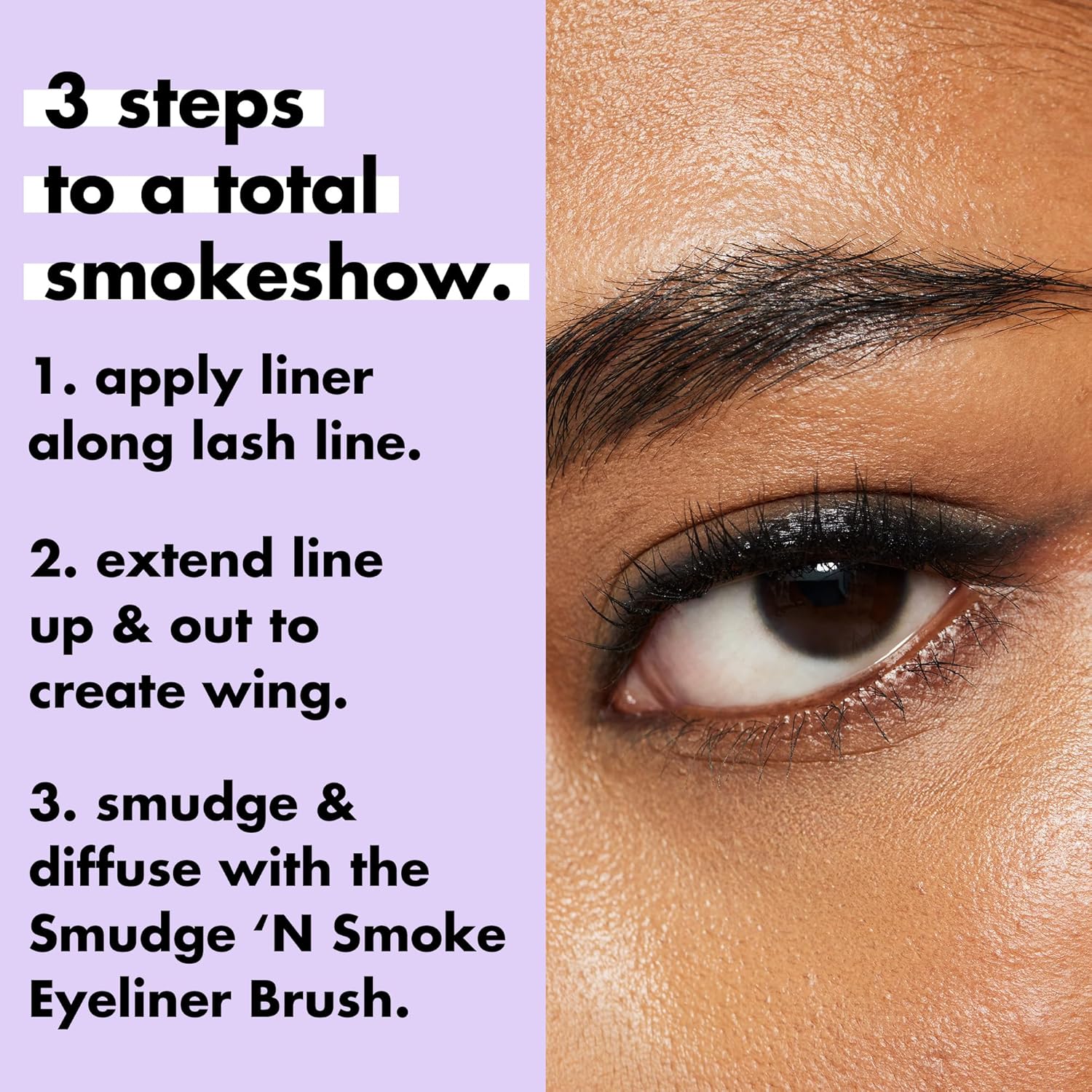 blendable and smudgeable formula for soft, smoky finishes