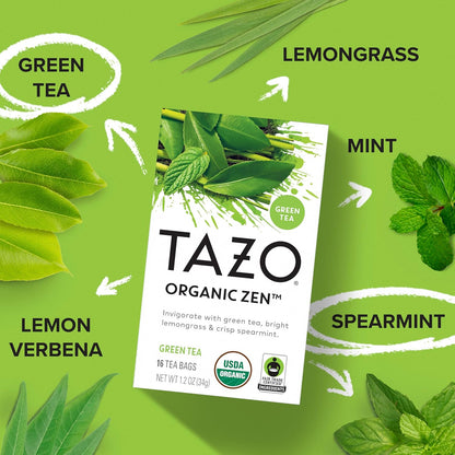 blended organic green tea with spearmint, lemon verbena, lemongrass, and lemon oil for a bright citrus-mint profile