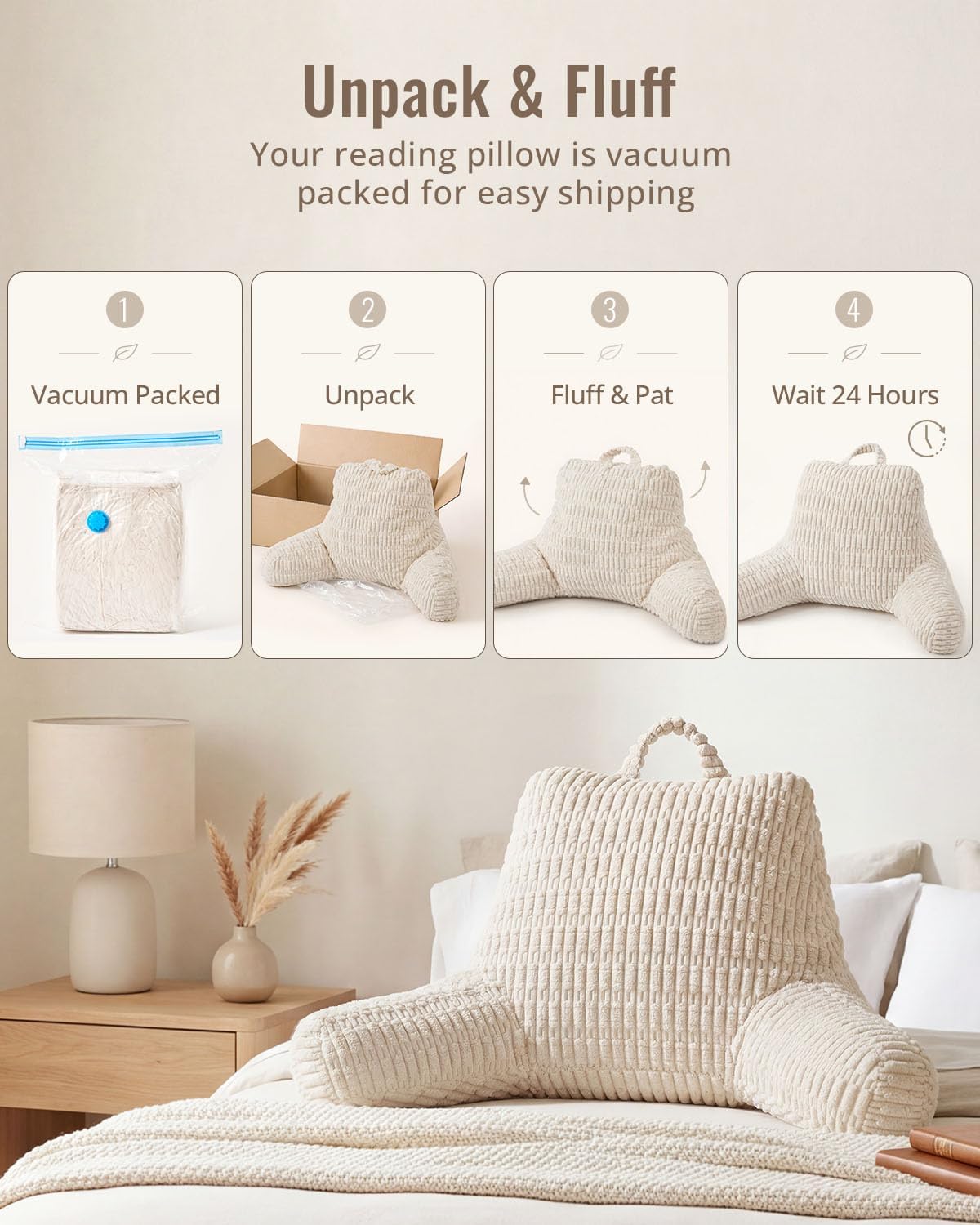 Blissful Diary Reading Pillow – Therapeutic Backrest for Chronic Back Pain and Long Reading Sessions