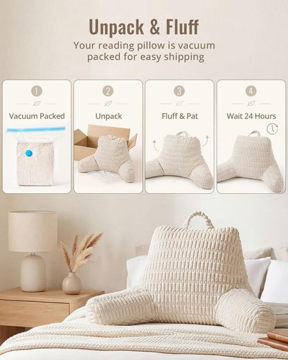 Blissful Diary Reading Pillow – Therapeutic Backrest for Chronic Back Pain and Long Reading Sessions