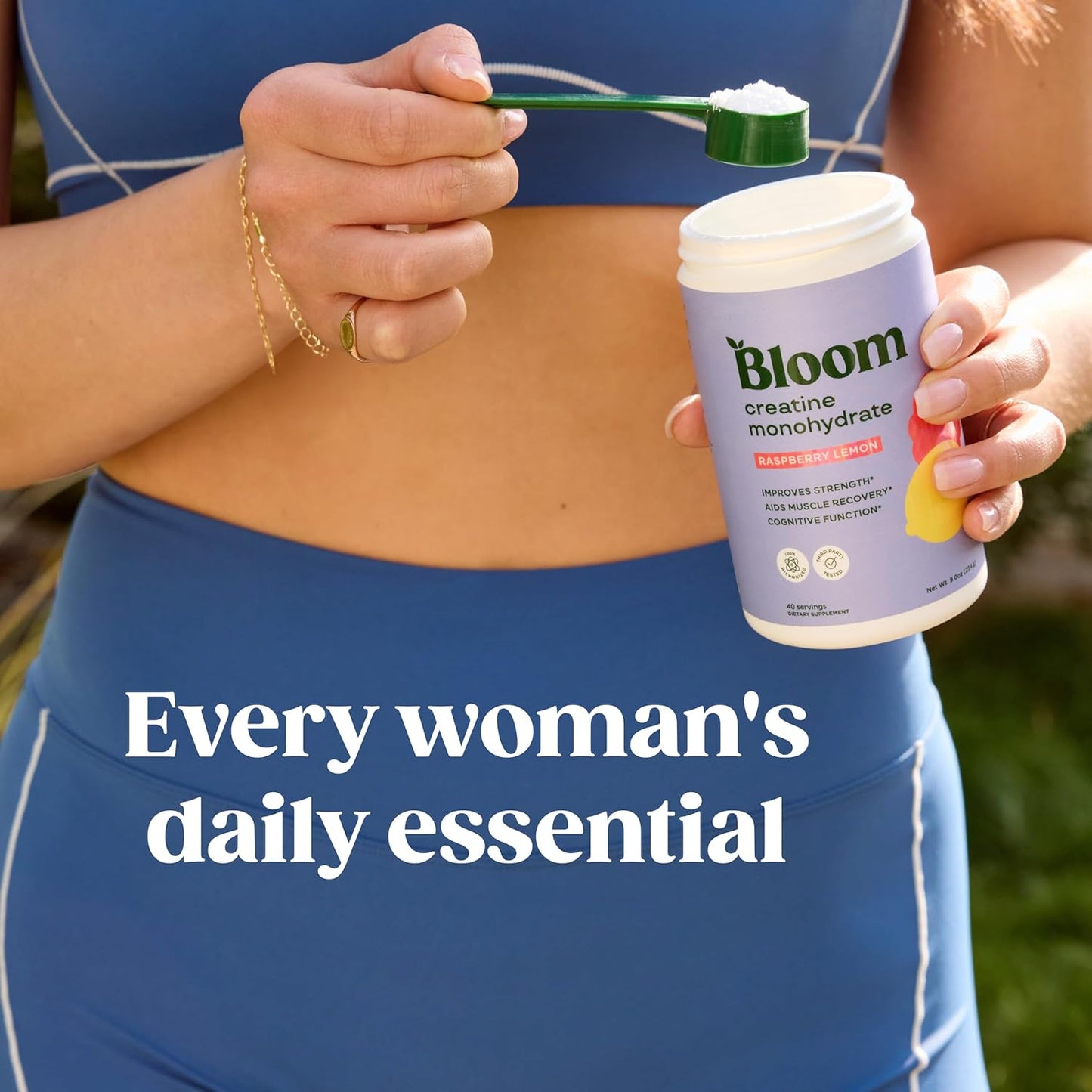 Bloom Nutrition Creatine Monohydrate Powder for Women – Third-Party Tested, Clean-Label Scoop for Confident Daily Use
