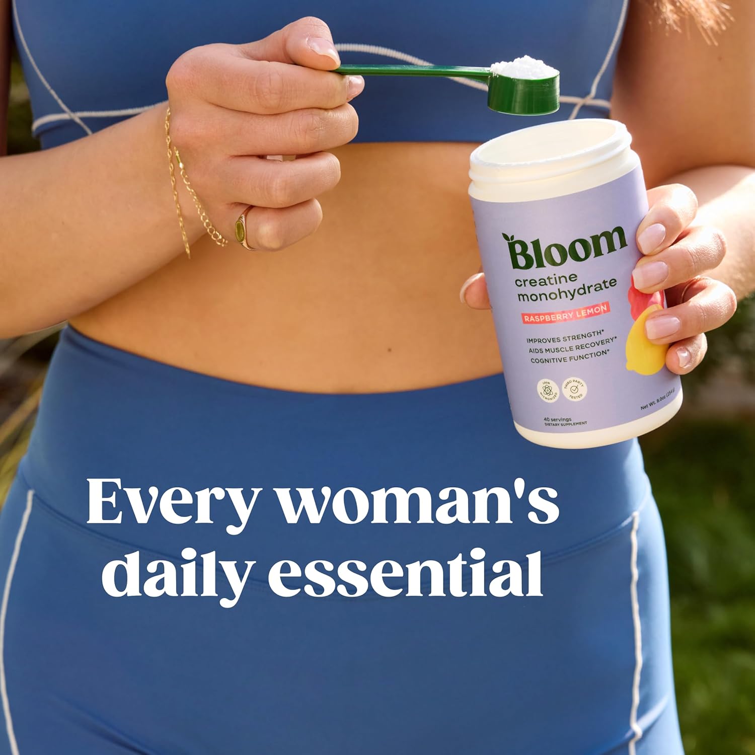 Bloom Nutrition Creatine Monohydrate Powder for Women – Third-Party Tested, Clean-Label Scoop for Confident Daily Use