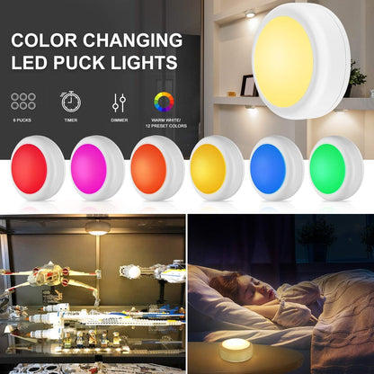 BLS LED Puck Lights — Color Changing Night Light for Nursery and Toddler Room