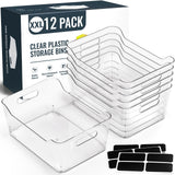 ClearNest Clear Organizer Bins – Designer-Friendly Storage, Living Room Shelf
