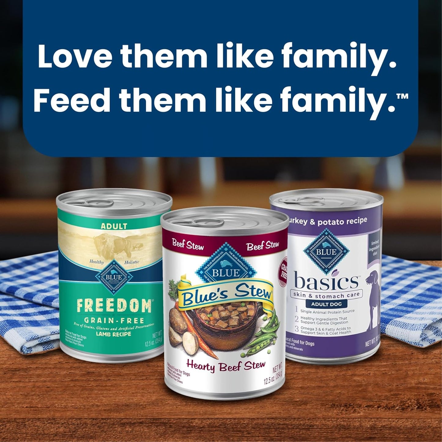 Blue Buffalo Blue's Stew Wet Dog Food, Premium Birthday Gift Box for Dog Lovers and New Puppy Parents