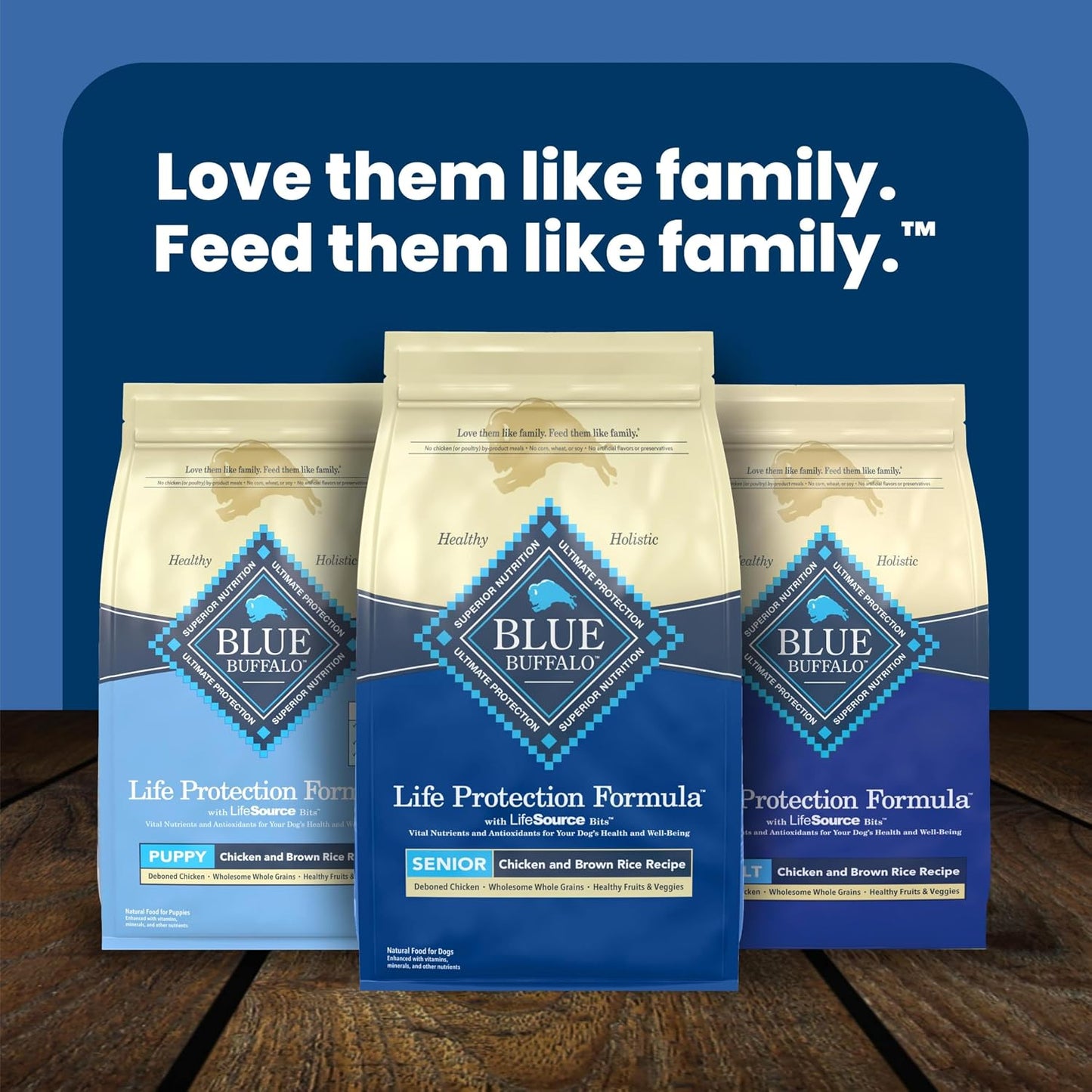 Blue Buffalo Life Protection Formula Senior Dry Dog Food – Chicken & Brown Rice for Daily Wellness, Joint Care and Immune Support, 5 lb Bag