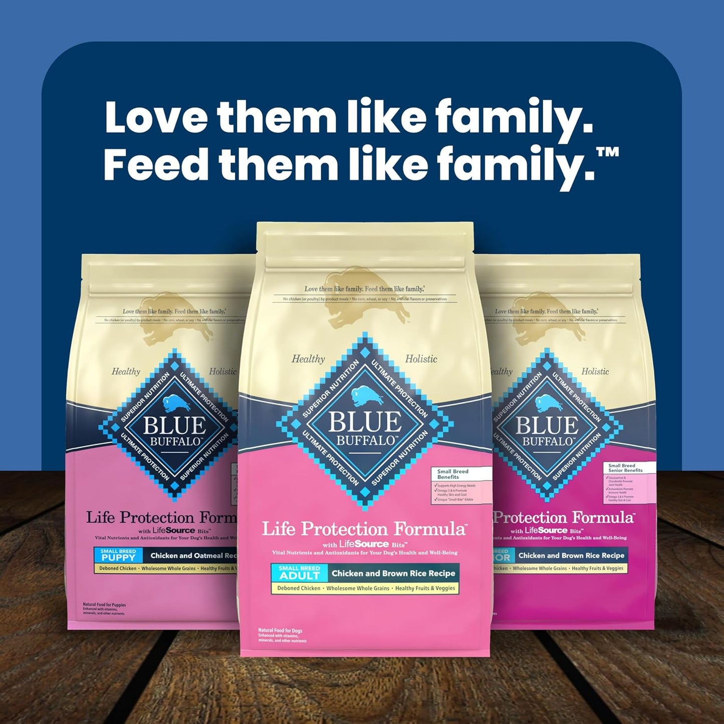 Blue Buffalo Life Protection Formula – Small Breed Adult Chicken & Brown Rice Kibble Crafted Without Corn, Wheat, Soy, or Artificial Additives