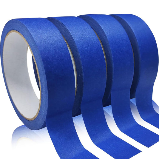 blue crepe paper backing with medium-adhesion glue for clean removal